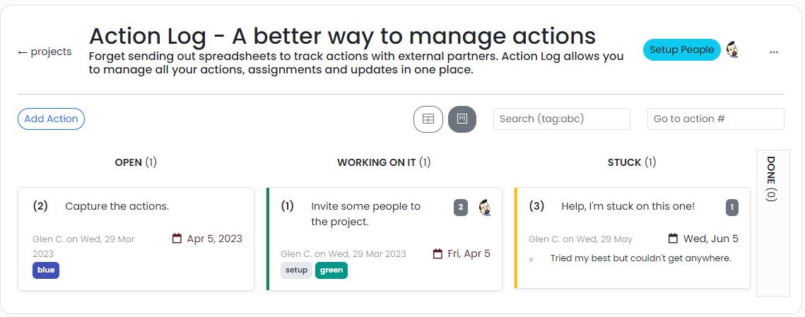 Actions (Kanban)